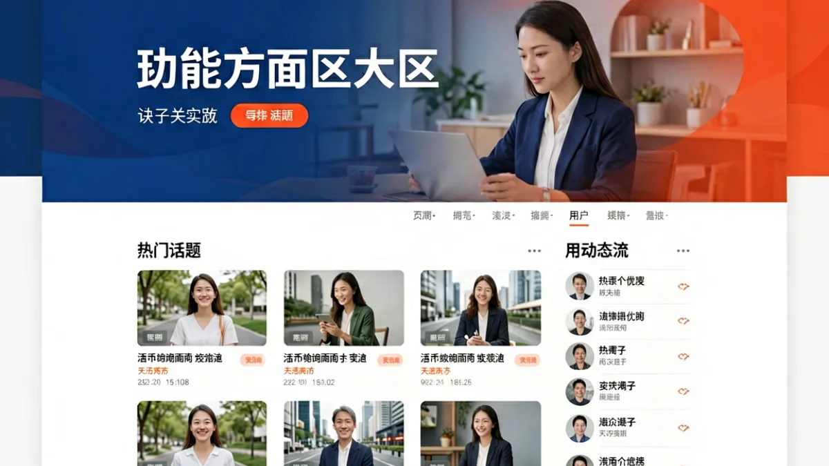 海角社区门户首页全景展示，涵盖多个内容分区与热门话题的聚合界面