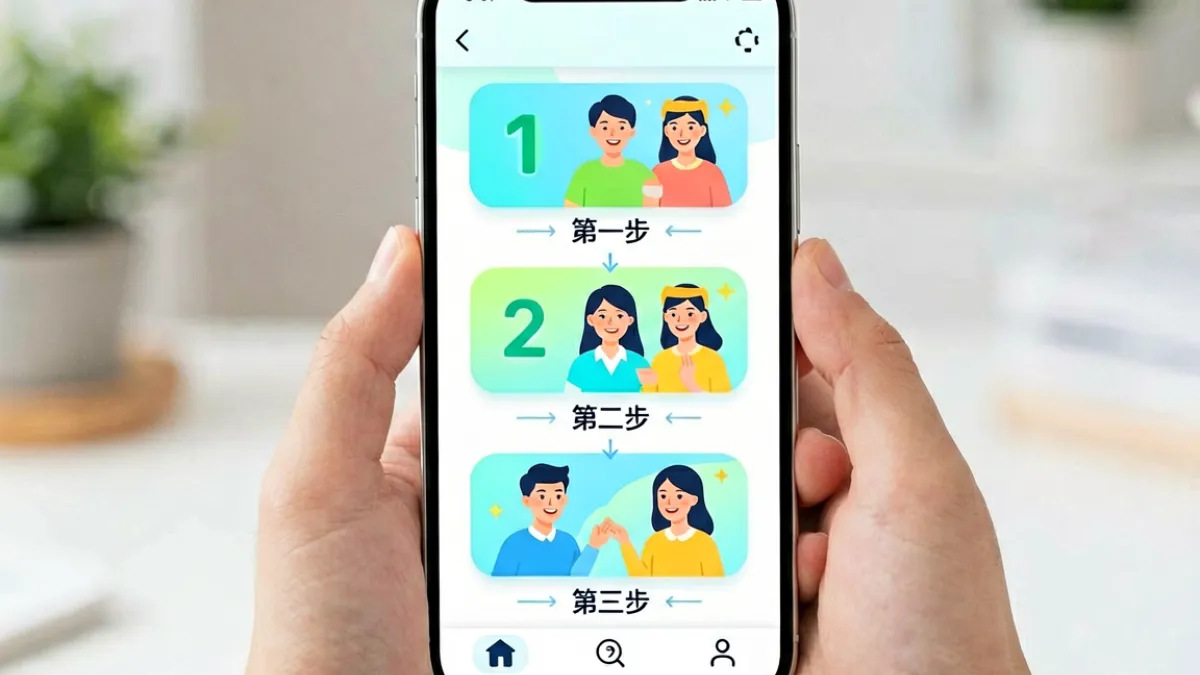 海角社区新用户引导界面，展示注册流程与内容发现功能的视觉呈现